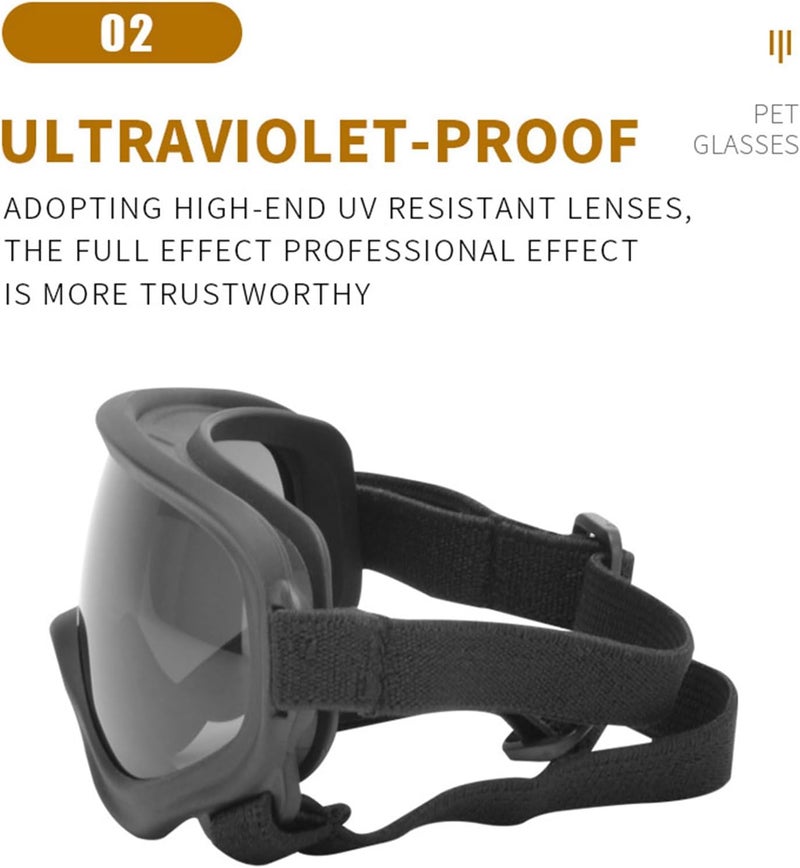 Dog Goggles Windproof Eye Protections with Adjustable Strap for Outdoor Environment Dog Goggles - Image 5