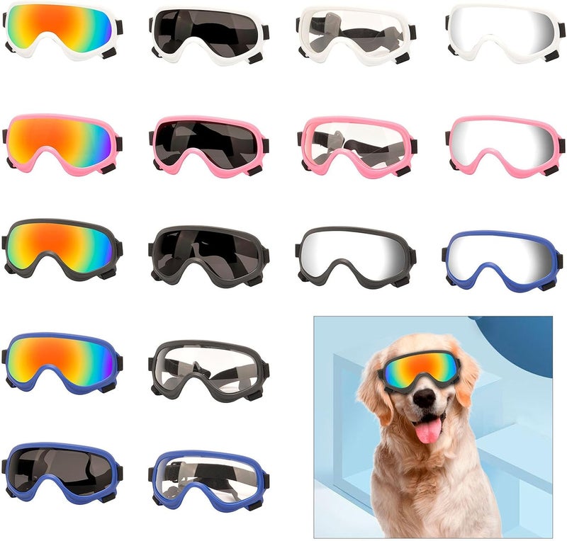 Dog Goggles Windproof Eye Protections with Adjustable Strap for Outdoor Environment Dog Goggles - Image 2