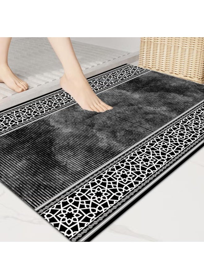 Faiend Washable Digital Printed Bathroom Mat Anti-Slip Base Toilet Seat Mat - Image 1