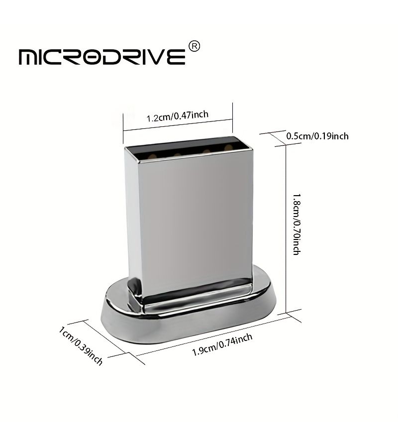 The Metal Button USB 2.0 Flash Drive 16 GB In Silvery Compact Portable Storage With CD Texture Design - Image 4