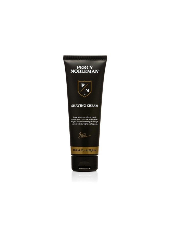 Percy Nobleman Shaving Cream: A Premium Shave Cream, With A Luxurious Thick Lather For Smooth Glide, Signature Scented With Amber, Tobacco, Musk, Vanilla, Vegan & Cruelty-Free, Made In England, 125Ml - Image 1