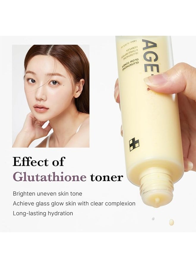 Medicube Age-R Glutathione Glow Milky Toner 140ml, Double Layer Brightening Toner with Glutathione & Peptides for Radiant Glass Skin, Low-Irritation Hydrating Toner for Even Skin Tone & Lasting Glow - Image 4
