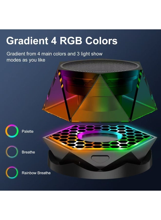 Wireless Portable RGB Bluetooth Speaker: Magnetic Diamond Mini Subwoofer – Creative with Phone Stand - Image 5