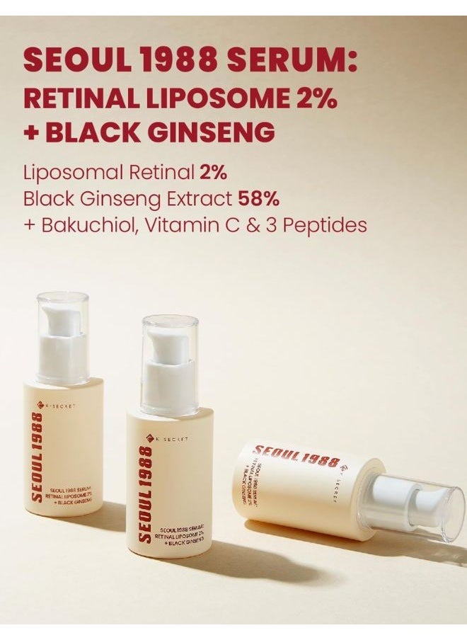 K-SECRET - SEOUL 1988 Serum : Retinal Liposome 2% + Black Ginseng 30ml - Image 1