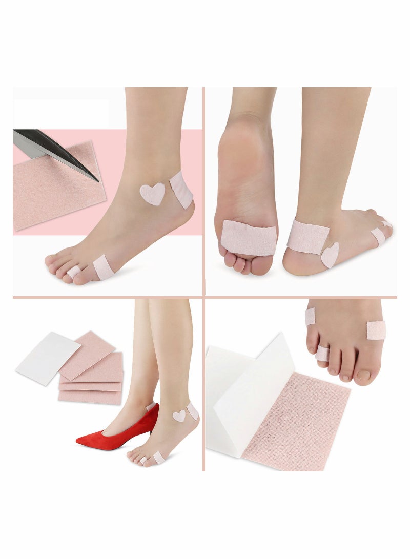 SYOSI 35 Sheets Moleskin Tape Adhesive Pads Shoe Padding Blister Prevention Flannel Pads Foot Heels Protection for Boots Hiking Reduce Friction Pain  - Image 2