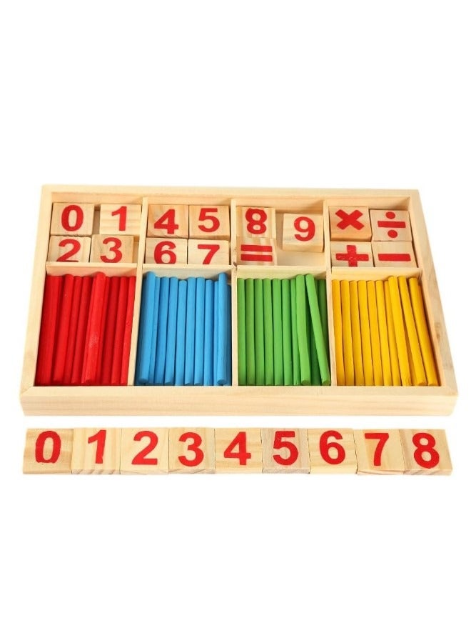 Colorful DIY Wooden Counting Sticks for Children Early Learning Puzzle Тоуs  - Image 3
