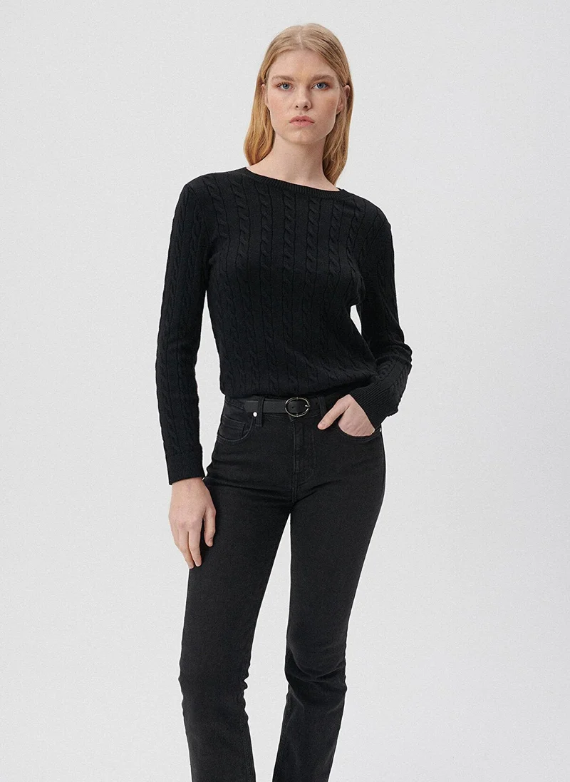 MAVI Black Faux Leather Belt