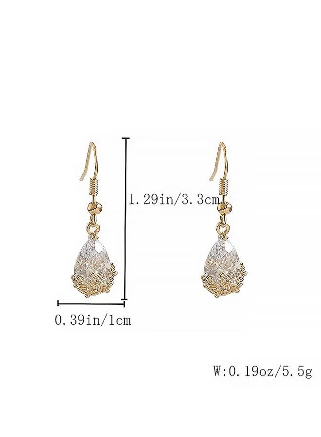 تايك تو Take Two Crystal Teardrop Earrings