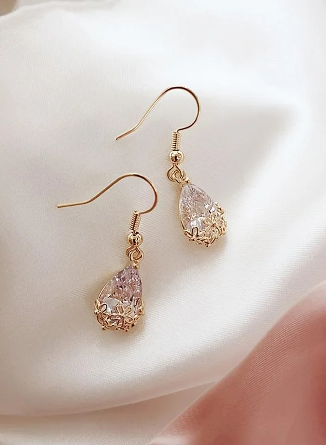 تايك تو Take Two Crystal Teardrop Earrings