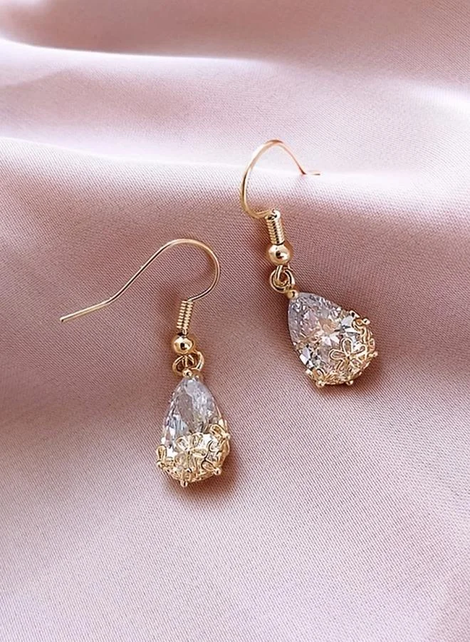 تايك تو Take Two Crystal Teardrop Earrings