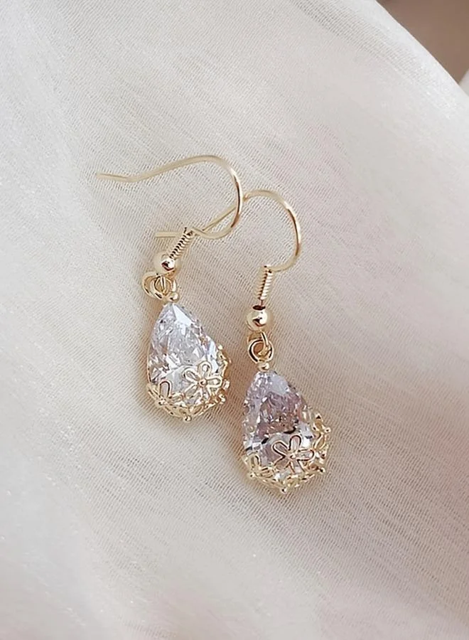تايك تو Take Two Crystal Teardrop Earrings