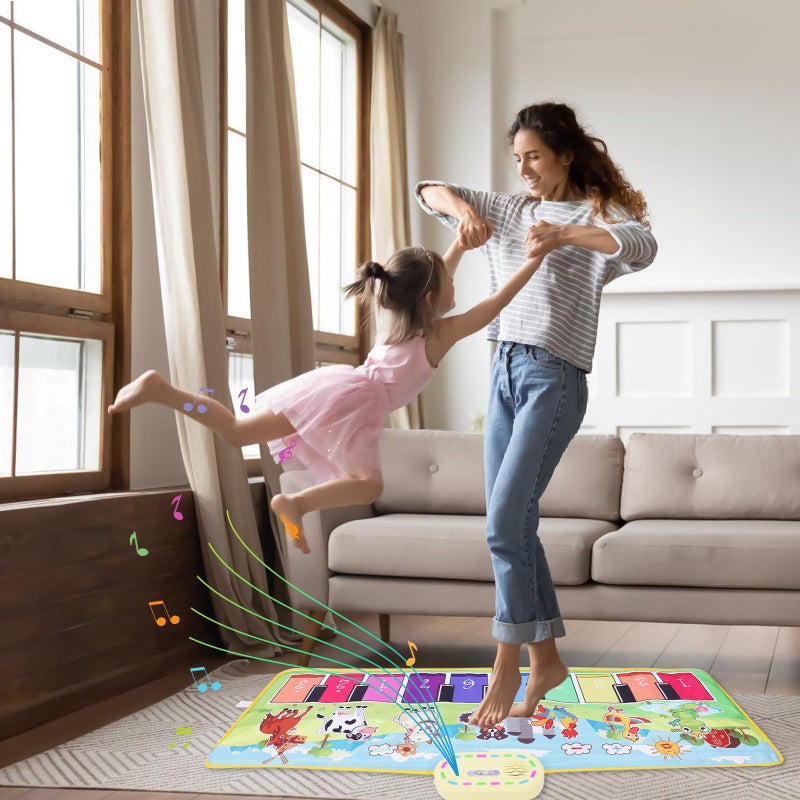 Mfcir Toddler Toys Farm Animals Piano Mat, Baby Musical Floor Carpet Play mat for Kids,Sensory Educational Learning Dancing Keyboard,Touch Blanket Xmas Christmas Birthday Gift for 1-5 Year Old Girl boy - Image 5