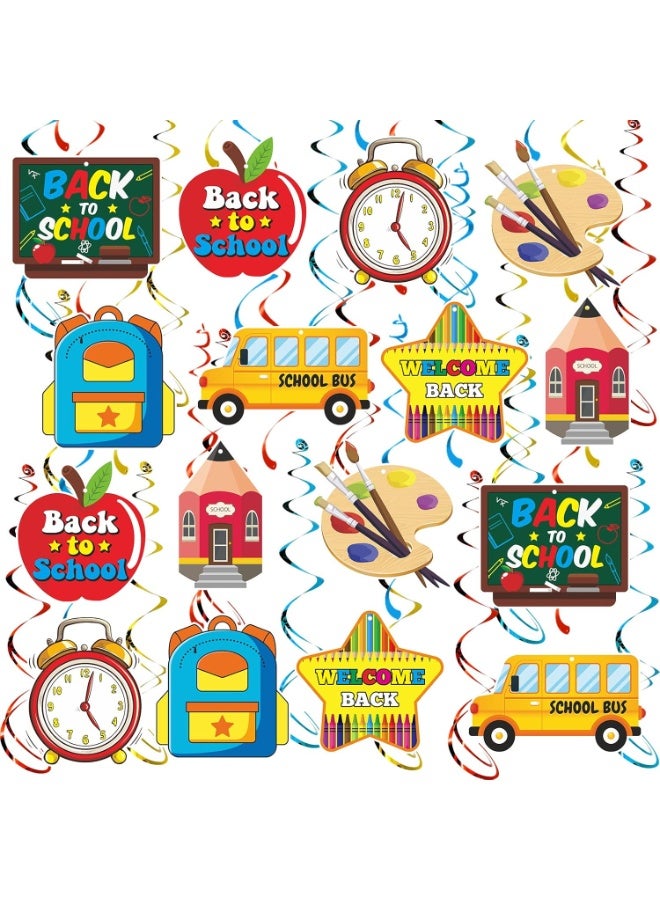 Generic 48 Pcs Back to School Decorations Hanging Swirls, Ceiling Hanging Decor for Classroom, Back to School Party Decorations, Welcome Back to School Decorations, Preschool