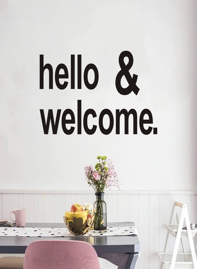 SEATUNE Large Wall Stickers, Hello Welcome Decals, (Easy to Apply), Vinyl Wall Decor Art Office Gym Classroom School Nursery Playroom, Door Inspirational Motivational Quotes Positive Saying Home 28.6"X15" - Image 1