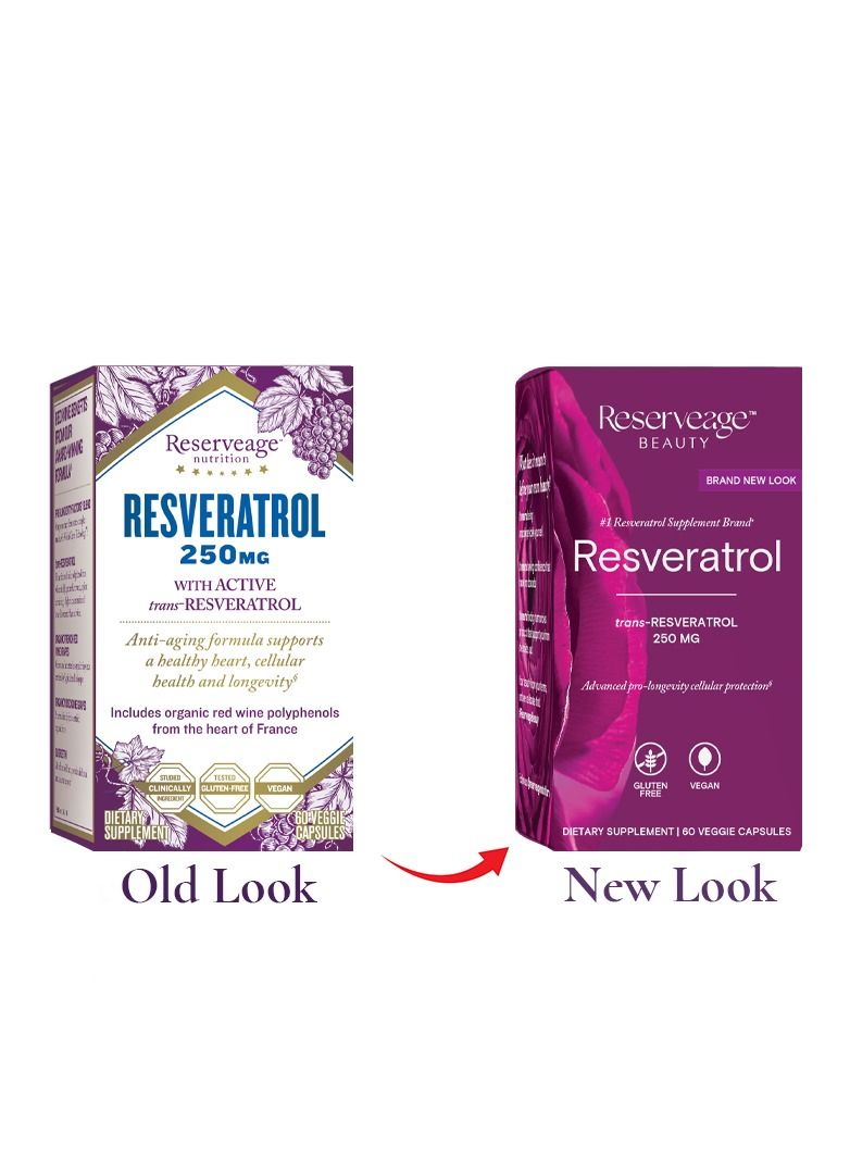 Resveratrol 250 mg, Antioxidant Supplement For Heart, Cellular Health, Supports Healthy Aging, Paleo And Keto - 30 Capsules