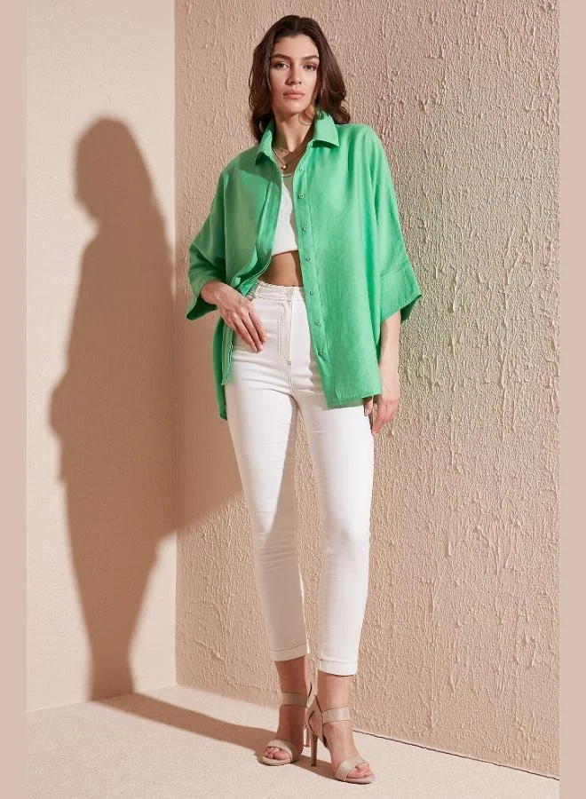 Lela Lela Truvakar Sleeve Oversize Summer Shirt Women's SHIRT 514344034