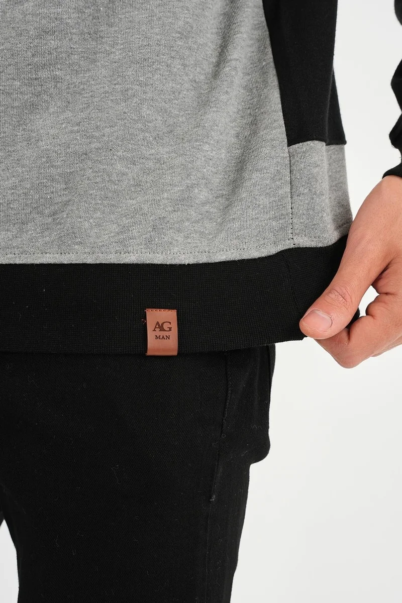 الكسندر جاردي Oversize Color Block Hoodie Sweatshirt (E20-152703)