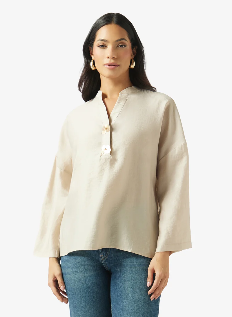 Fyor Tassel Detail Relaxed Blouse