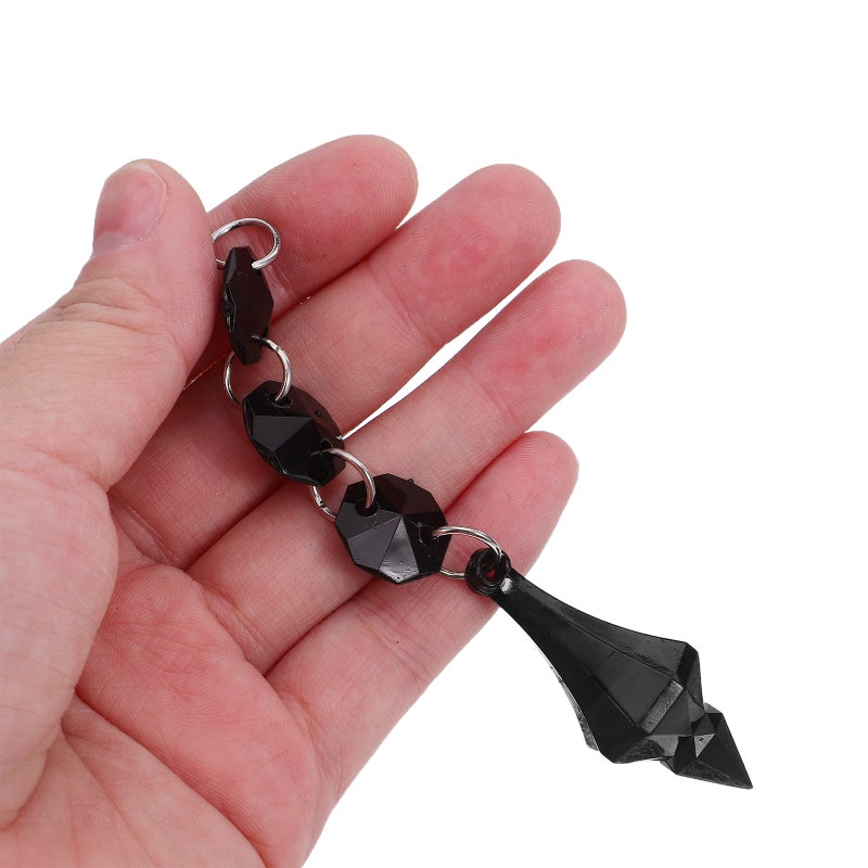 💍 قطع قلادة ثريا أكريليك غير منتظمة سوداء للديكور والإضاءة - Image 4