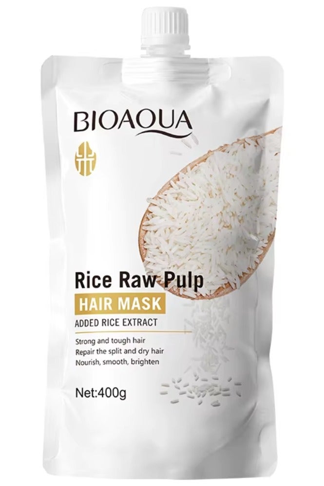 بيو أكوا قناع الشعر من لب الأرز الخام 400 جرام