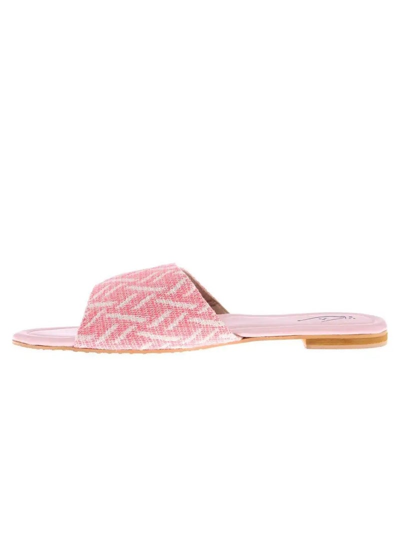 Mishkat Summer Babouche Slipper for Women (Pink & White) - Image 1