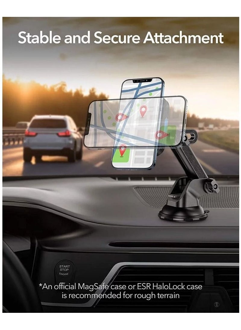 Halo Lock Dashboard Magnetic Wireless Charger Compatible with Mag Safe Car Charger Windshield Car Mount Compatible with Iphone 14-13 & 12 Series Black - pzsku/Z3E7EE5E4E7EC05F19003Z/45/_/1676829896/0f2d75e4-5d5a-48d9-a868-83672a2fb4e3