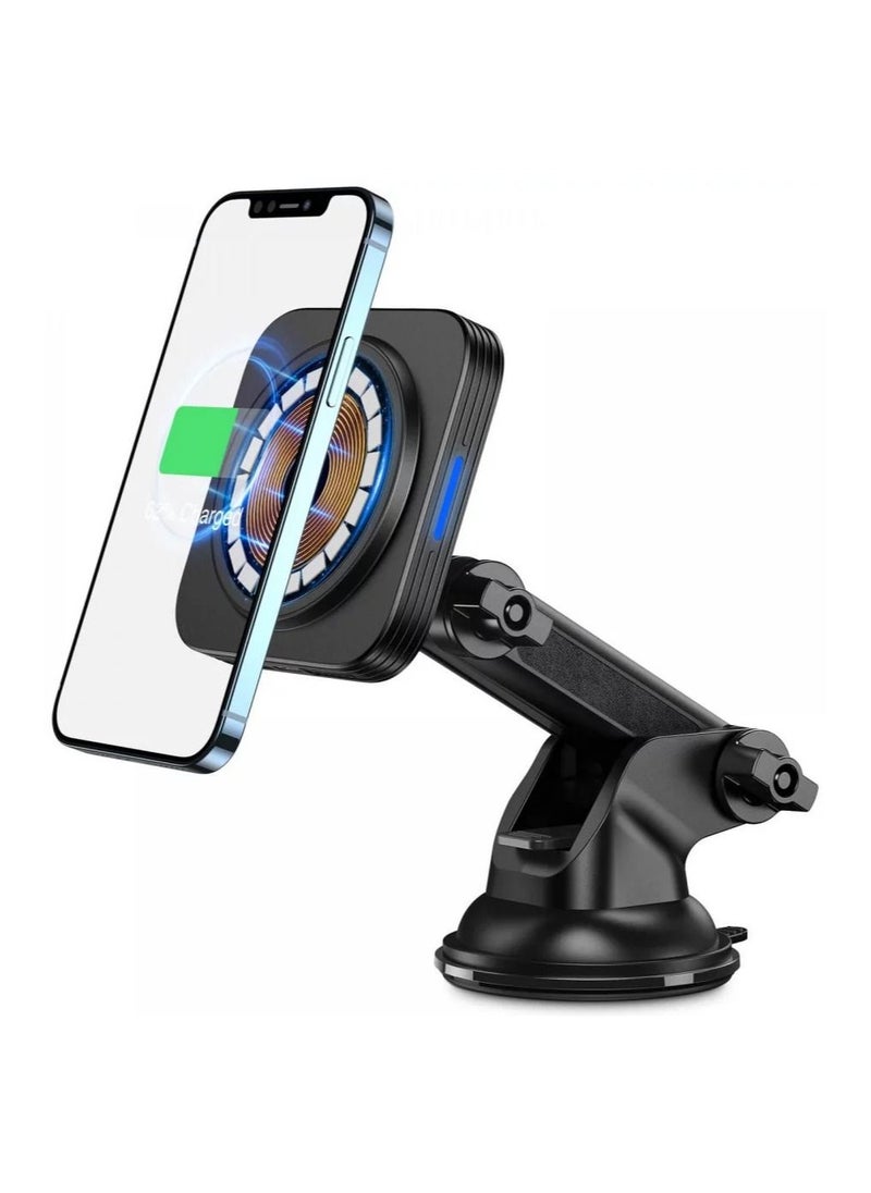 Halo Lock Dashboard Magnetic Wireless Charger Compatible with Mag Safe Car Charger Windshield Car Mount Compatible with Iphone 14-13 & 12 Series Black - pzsku/Z3E7EE5E4E7EC05F19003Z/45/_/1676829896/833b7465-ed05-42a3-85f6-6911a146e7a4