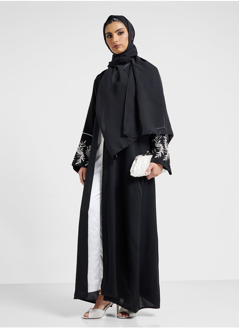 Khizana - Two Toned Abaya With Sheila - Image 1