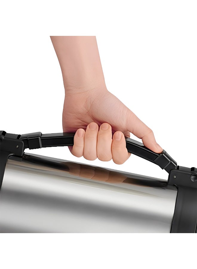 Peacock 1.96 Liter Stainless Steel Insulated Water Bottle Vacuum Flask With Cup Silver For Hot And Cold Beverages Large Capacity Travel Thermos Outdoor Camping Jug - Image 2