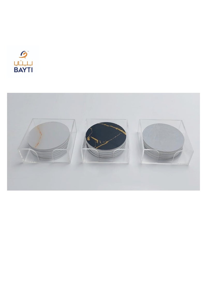 6 Piece Round Coffee/Tea Marble Coaster