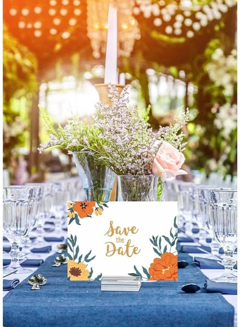 Acrylic Clear Place Card Holders - Elegant Table Decor for Weddings, Restaurants & Events - Image 3