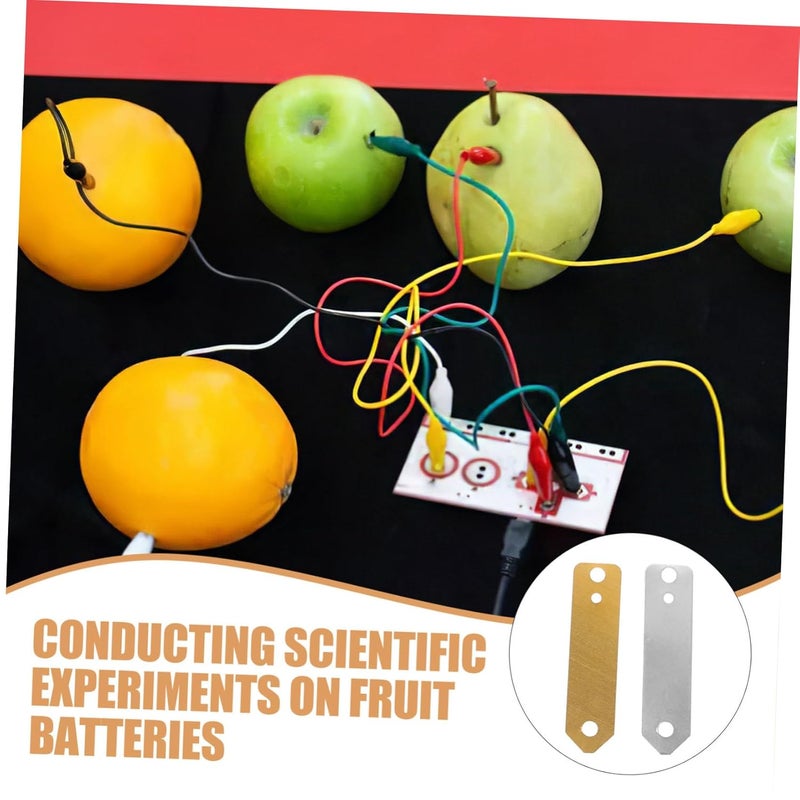 Copper Zinc Electrode Plates 10pcs for Fruit Battery Science Experiment DIY Projects - Image 4