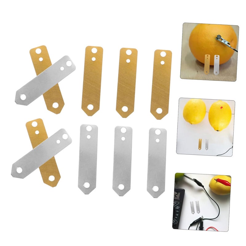 Copper Zinc Electrode Plates 10pcs for Fruit Battery Science Experiment DIY Projects - Image 3