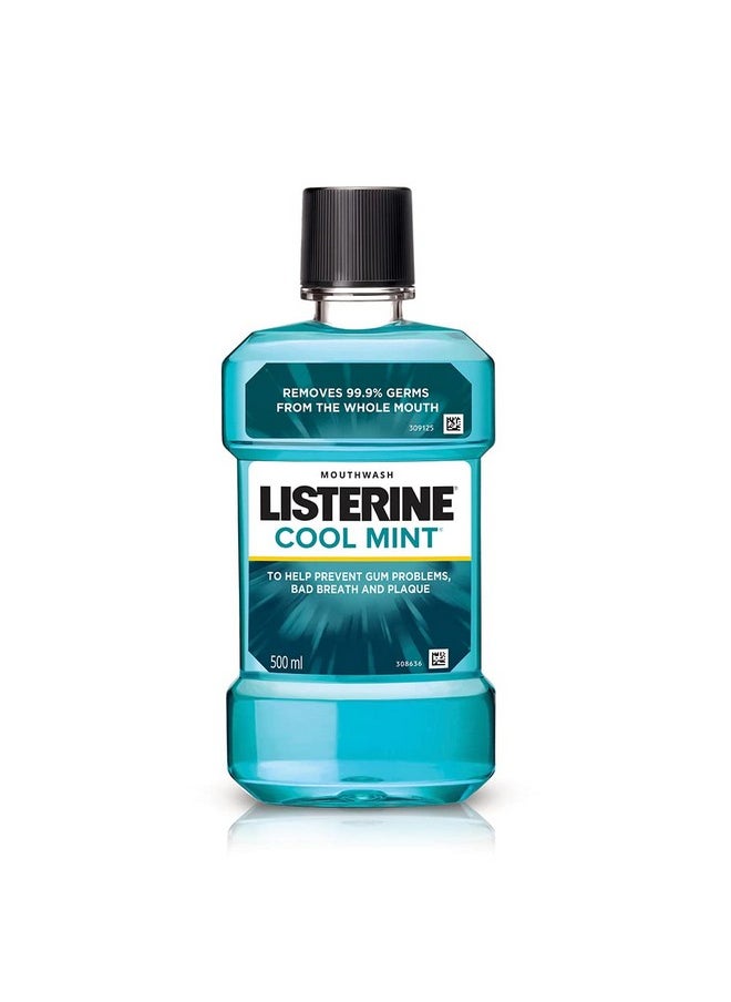 Listerine Cool Mint Mouthwash 500Ml, (Pack Of 1) 