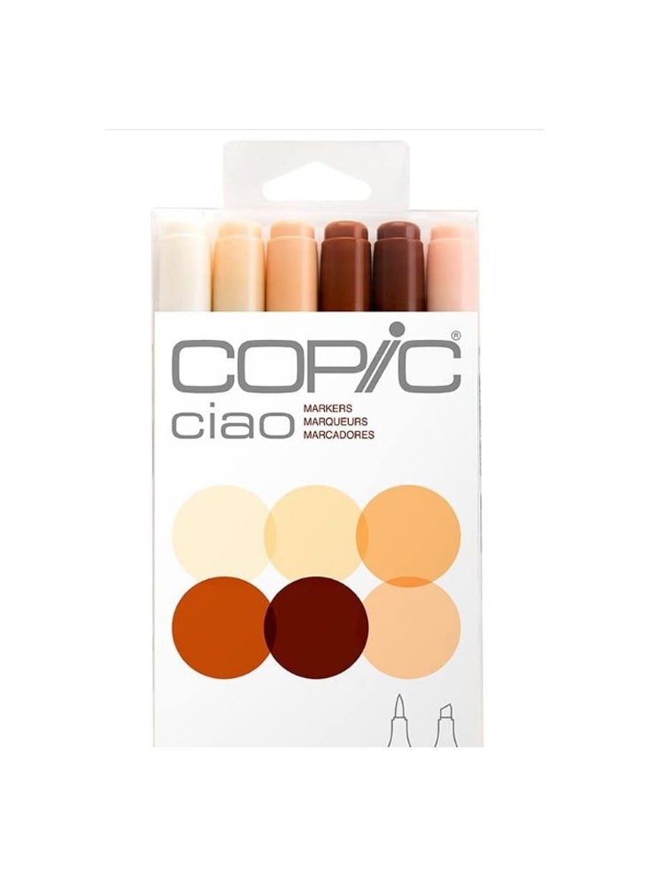 COPIC Copic Ciao Marker Set of 6 Portrait Colours 