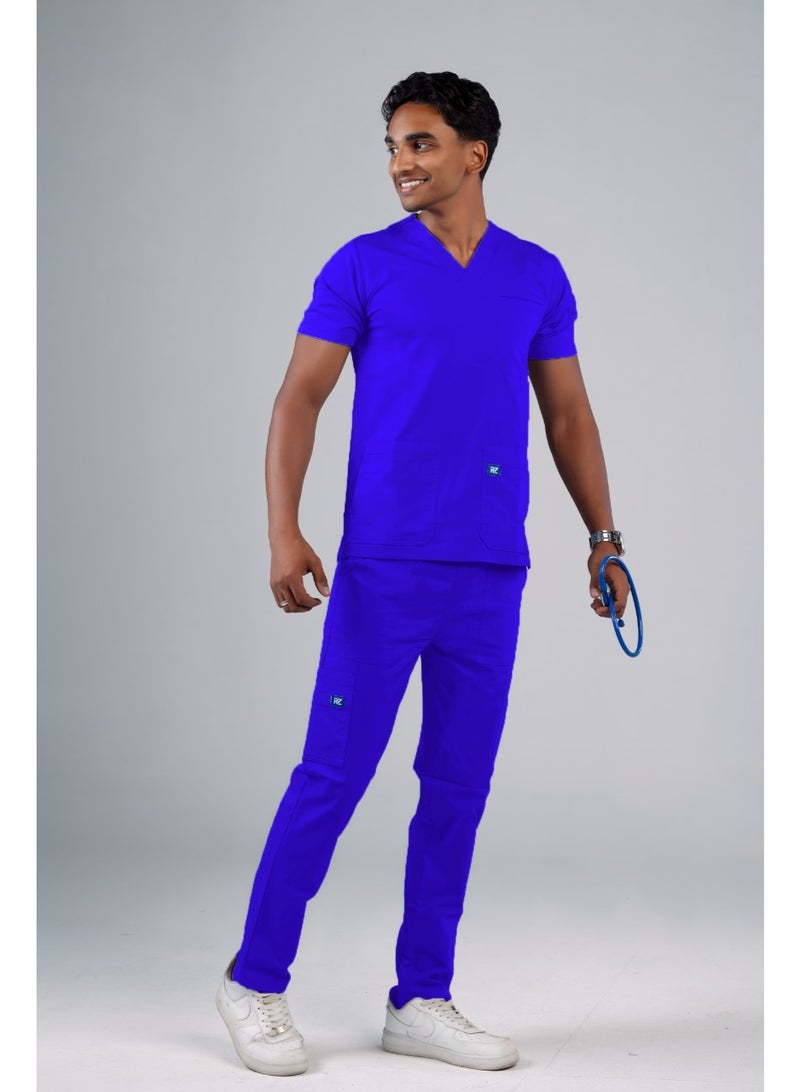 RZ The perfect choice for medical professionals. Medical scrub for men,Blue - Image 2