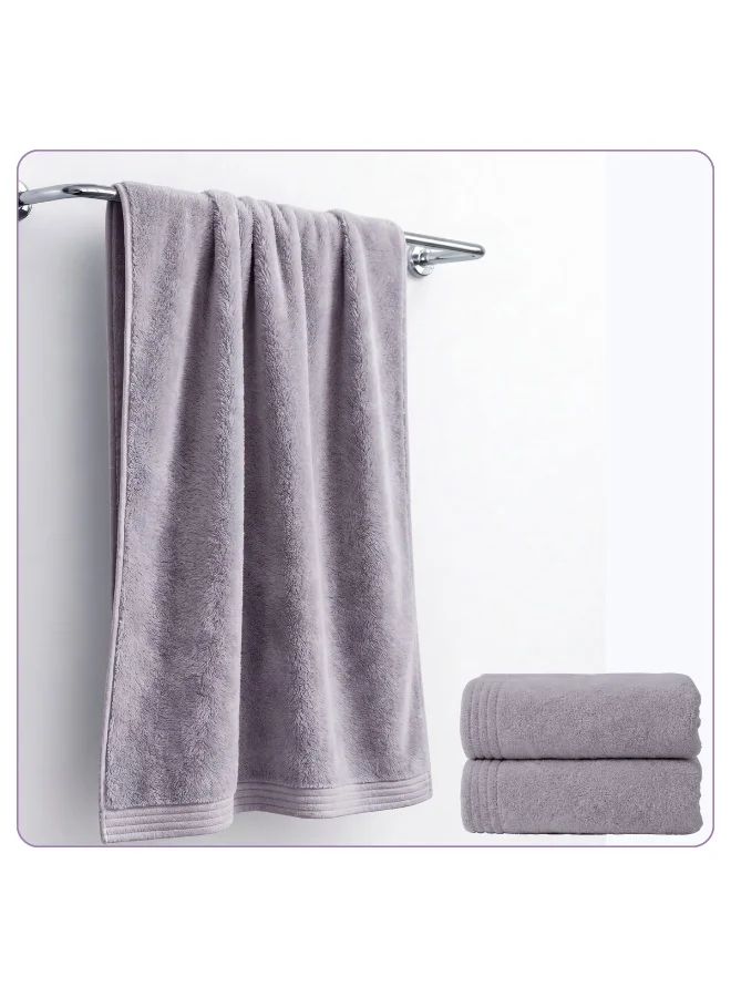 Bath Towel (2 Pack, 70 X 140 cm) - Microfiber 330 GSM - Super Soft, Highly Absorbent, Quick Drying Thick Bathroom Towels - Soft Hotel Quality for Bath and Spa