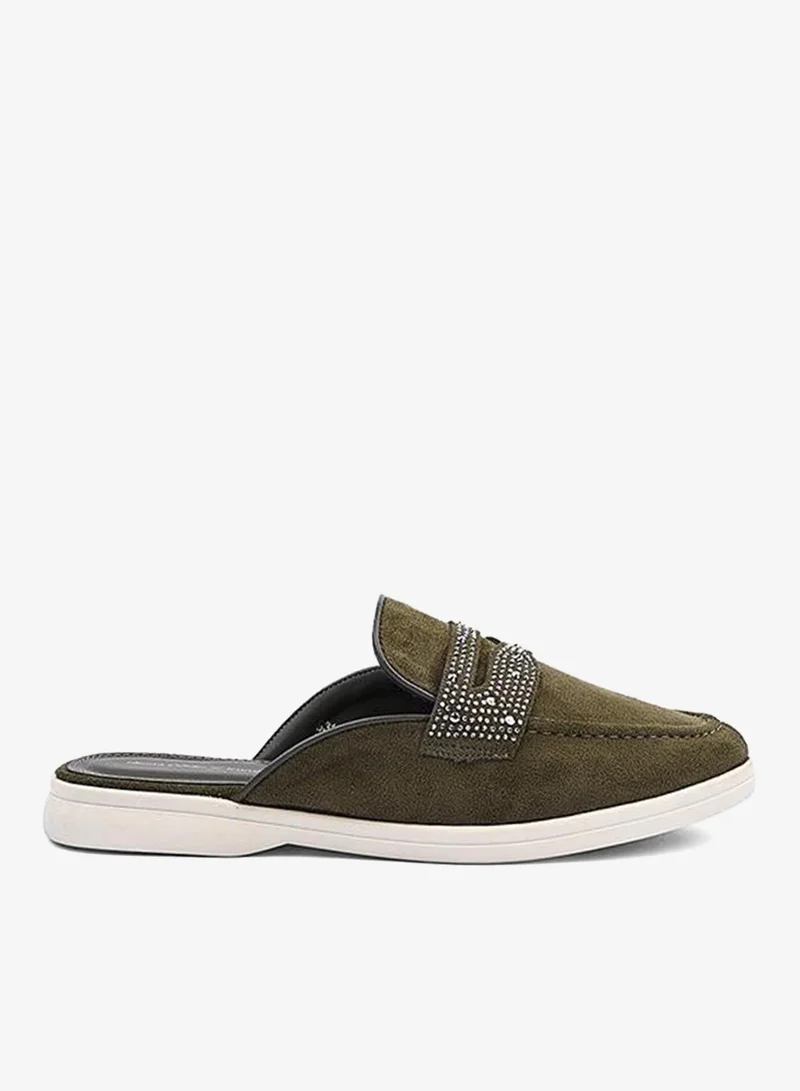 IconStyle Womens suede mule loafers
