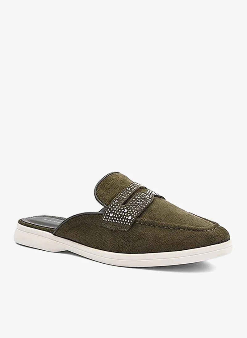 Iconstyle D.Pistachio Womens suede mule loafers for Women | Best Price UAE