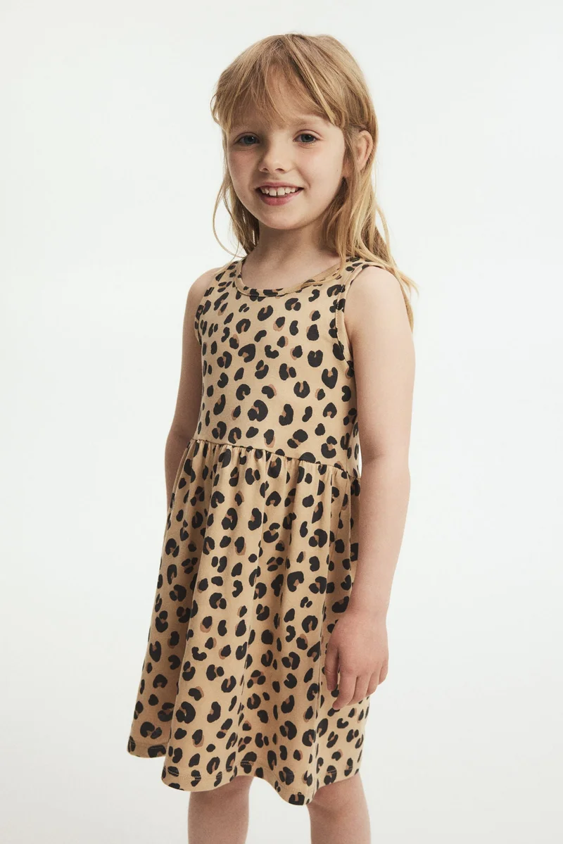 اتش اند ام فستان منقوش من القطن