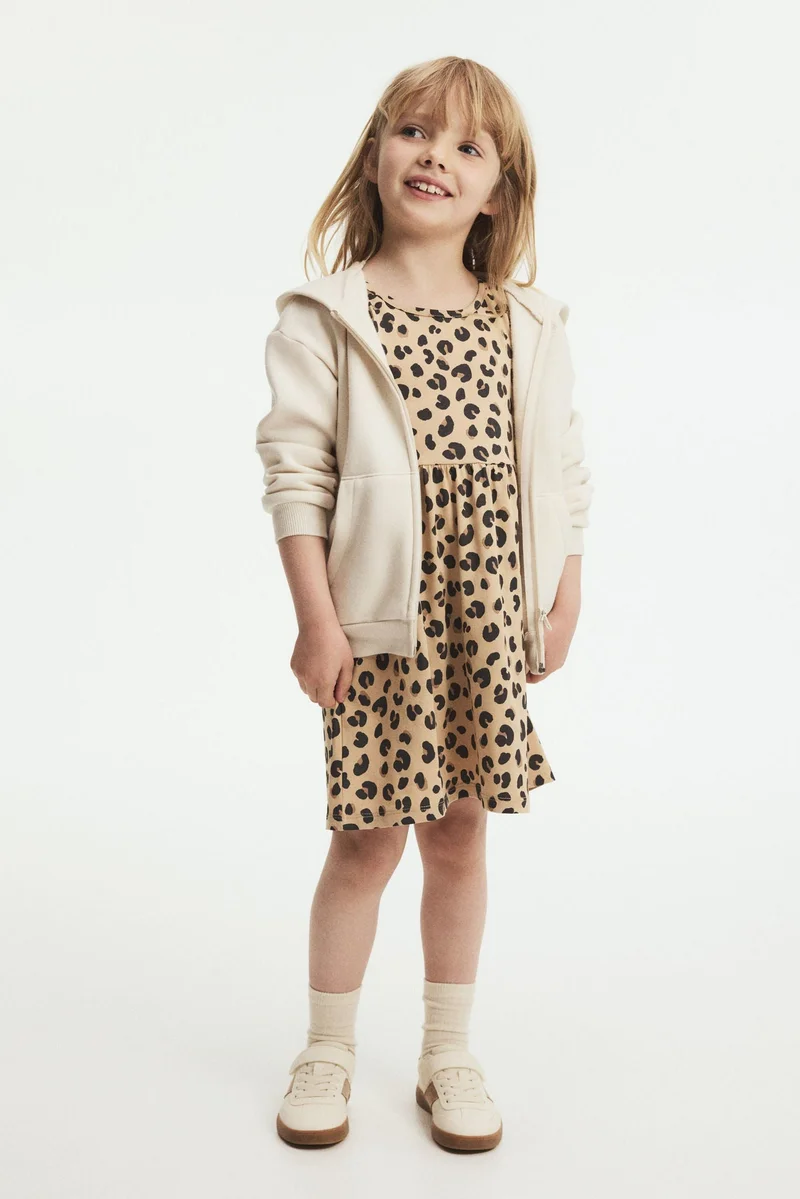 اتش اند ام فستان منقوش من القطن