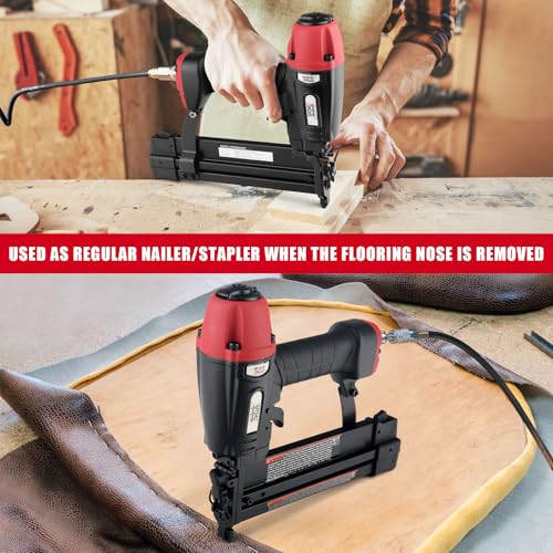 3PLUS HFS509040SP 4-in-1 Pneumatic 18 Gauge Flooring Stapler/Nailer - Image 5