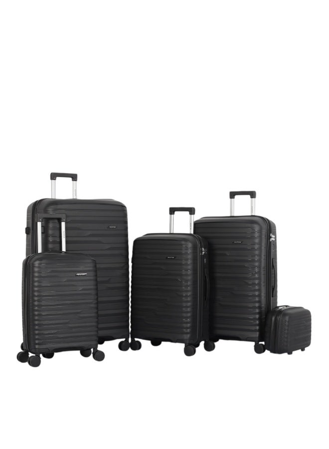 أفياتور طقم حقائب سفر فاخر ومتكامل – 5 قطع من AVIATOR مصنوع من البولي بروبلين المقاوم للكسر متانة عالية – تصميم عصري – أداء مثالي في كل رحلة - Image 1