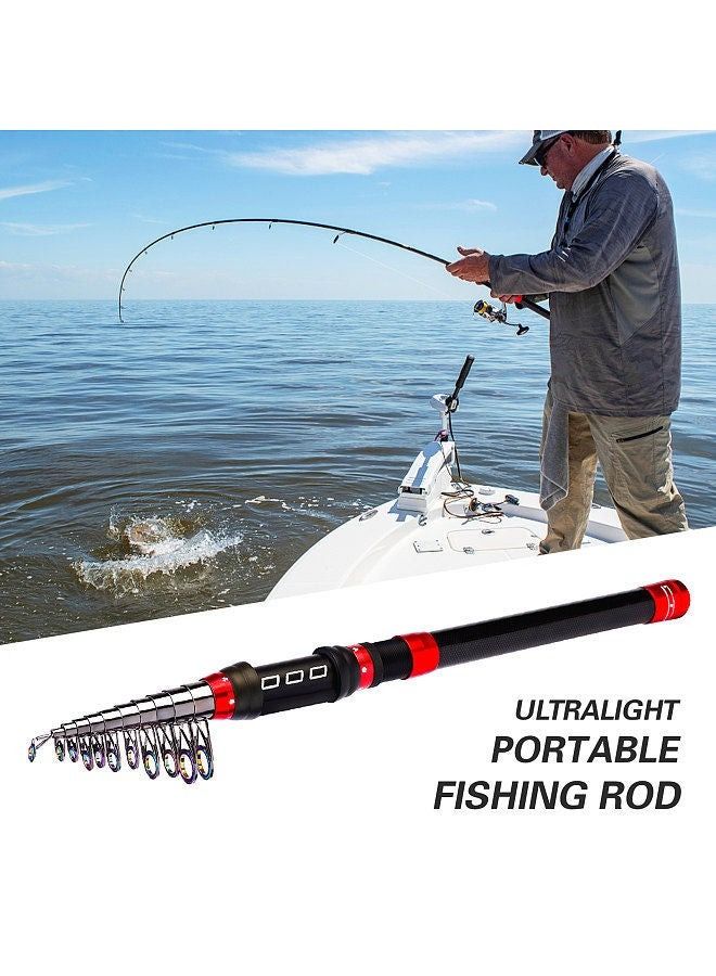 Generic 3.6 Meters Portable Fishing Rod Ultralight Fishing Pole Ceremic Guide Ring Fishing Rod Telescopic Carbon Fiber Fishing Pole  - Image 2