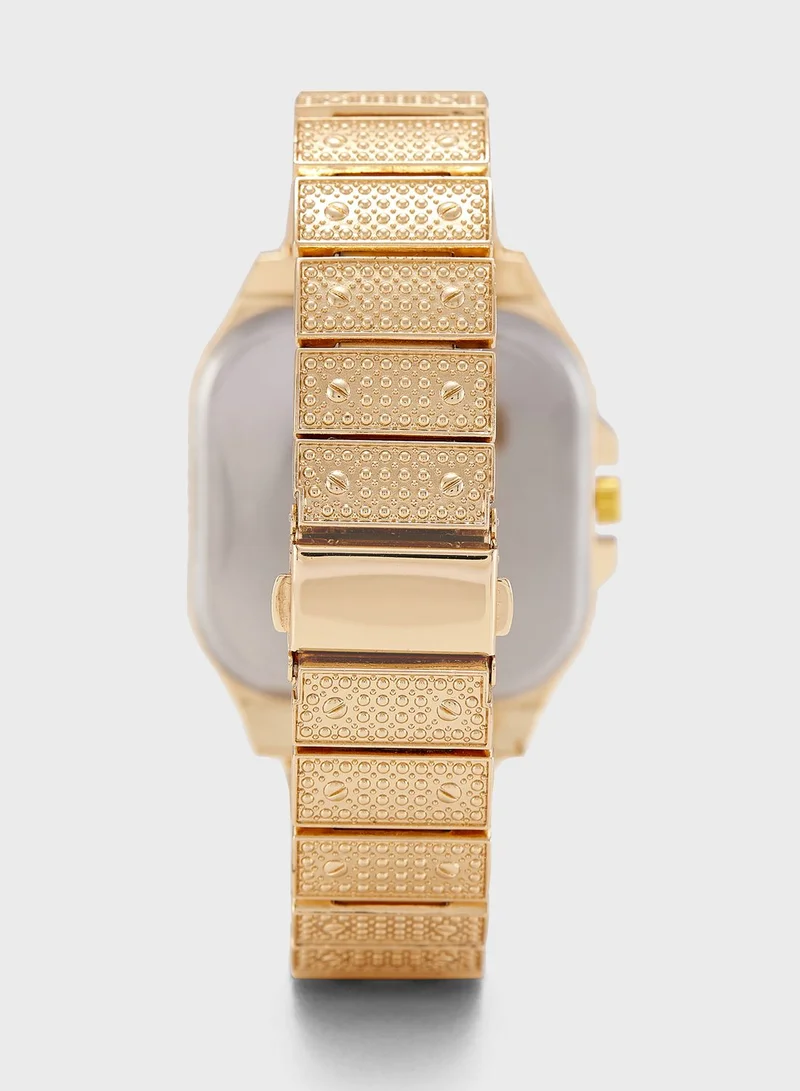 Khizana Jeweled Analog Automatic  Square Dial Watch