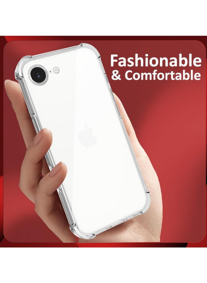Iphone 16e Case Iphone SE 4th Phone Case Clear Reinforced Corners Scratch Resistant TPU Rubber Soft Silicone Best Cmera Protective Clear Cover for Iphone 16e 5G 2025 Clear Case  - Image 2
