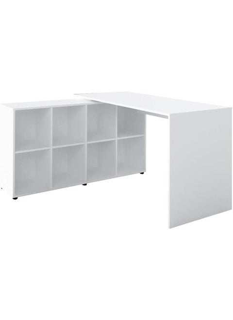 Corner Desk With Multi Use Shelves 003228 White