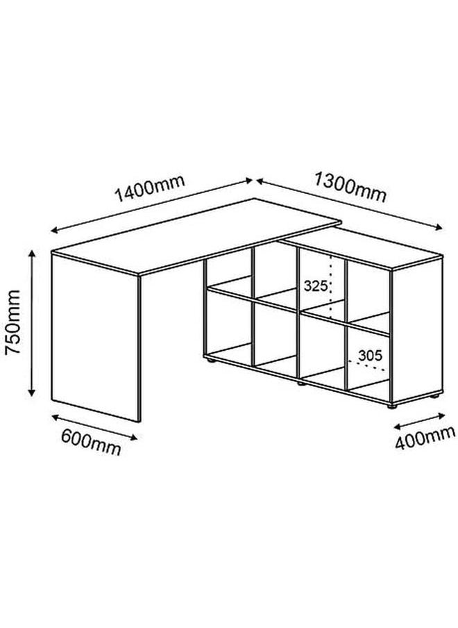 Generic - Corner Desk With Multi Use Shelves 003228 White - Image 1