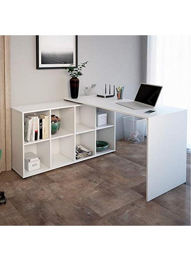 Generic - Corner Desk With Multi Use Shelves 003228 White - Image 1