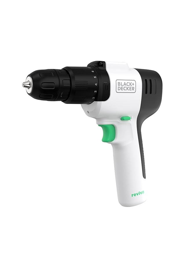 BLACK+DECKER - Reviva Powerful 12V Cordless Lightweight Hammer Drill Made From 50 Percent Recycled Material With Maximum 400Nm Torque Revhd12C Gb - Image 1